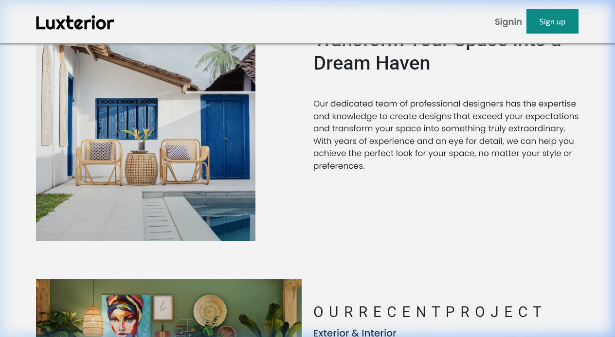 Luxterior screenshot 2